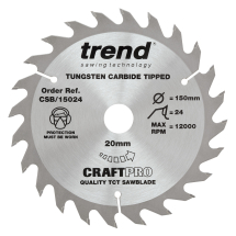 Trend Craft saw blade 150mm x 24 teeth x 20mm