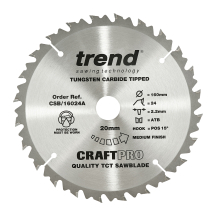 Trend Craft saw blade 160mm x 24 teeth x 20mm