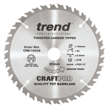 Trend Craft saw blade 160mm x 36 teeth x 20mm