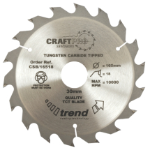 Trend Craft saw blade 165mm x 18 teeth x 30mm