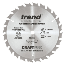 Trend Craft saw blade 165 x 24 teeth x 10 thin