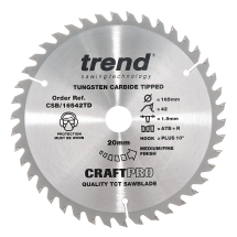 Trend Craft saw blade 165mm x 42 teeth x 20 thin