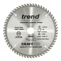 Trend Craft saw blade 165mm x 60 teeth x 20mm