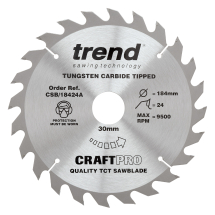 Trend Craft saw blade 184mm x 24 teeth x 30mm