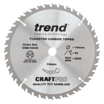 Trend Craft saw blade 184mm x 40 teeth x 16mm