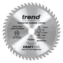 Trend Craft saw blade 184mm x 48 teeth x 16 thin