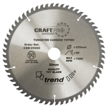 Trend Craft saw blade 184mm x 58 teeth x 30mm