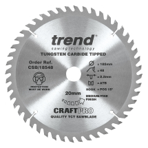 Trend Craft saw blade 185mm x 48 teeth x 20mm