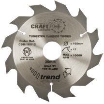 Trend Craft saw blade 190mm x 12 teeth x 30mm