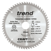 Trend Craft saw blade 190mm x 60 teeth x 30 x 1.55 for DCS575