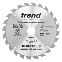 Trend Craft saw blade 210mm x 24 teeth x 30mm