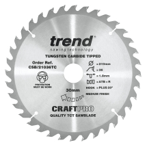 Trend Craft saw blade 210mm x 36 teeth x 30 x 1.8 for DCS7485