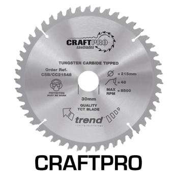 Trend Craft saw blade crosscut 184mm x 48 teeth x 16mm thin
