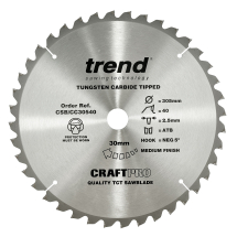 Trend Craft saw blade crosscut 305mm x 40 teeth x 30mm