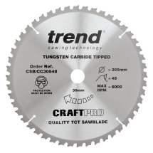Trend Craft saw blade crosscut 305mm x 48 teeth x 30mm