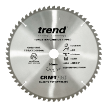 Trend Craft saw blade crosscut 305mm x 60 teeth x 30mm