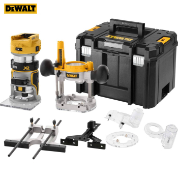 DeWalt DCW604NT-XJ 18v XR Li-ion BL Router/Trimmer Bare Unit with Extra Bases DeWalt DCW604NT-XJ 18v XR Li-ion BL Router/Trimmer Bare Unit with Extra Bases