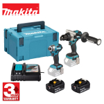 Makita DLX2549TJ 18v LXT 2 Pc Combo Kit DHP492 Combi Drill/DTD173 Impact Driver Inc 2x 5.0Ah Batts Makita DLX2549TJ 18v LXT 2 Pc Combo Kit DHP492 Combi Drill/DTD173 Impact Driver Inc 2x 5.0Ah Batts