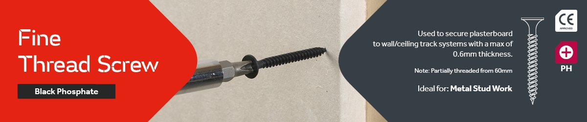 Drywall Screw - Fine Black