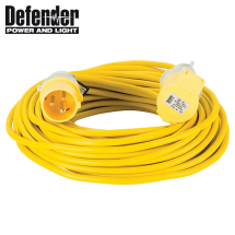 Defender 110v Extension Lead Yellow 1.5mm2 16A 25m