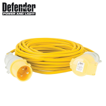Defender 110v Extension Lead Yellow 2.5mm2 32A 14m