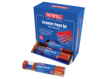 FAITHFULL CARPENTERS PENCILS RED(12)X12 TUB+SHARP