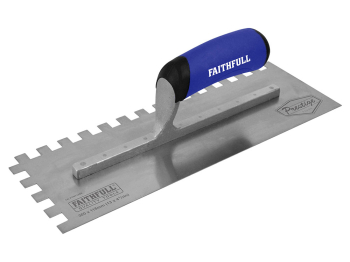 Faithfull InchPrestigeInch  Notched Trowel 330 x 115mm (13 x 4.1/2in) Faithfull InchPrestigeInch  Notched Trowel 330 x 115mm (13 x 4.1/2in)