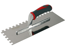 Faithfull Notched Trowel Serrated 10mm Stainless Steel 330 x 115mm (13 x 4.1/2 in).
