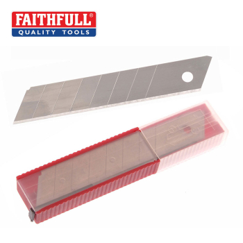 Faithfull FAITKBS18 Snap Off Blades (10) 18mm Faithfull FAITKBS18 Snap Off Blades (10) 18mm