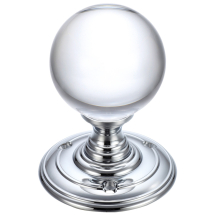 Glass Ball Mortice Knob - Plain 55mm