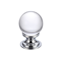 Glass Ball Cabinet Knob - Plain 30mm