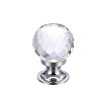 Glass Ball Cabinet Knob - Facetted 25mm