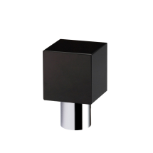 Cube Cupboard Knob - Black 25mm dia.