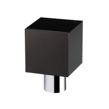 Cube Cupboard Knob - Black 30mm dia.