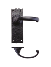 Traditional Lever on Latch Backplate - 6inch
