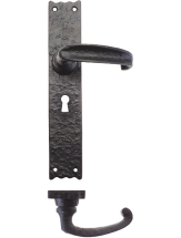 Traditional Lever on Lock Long Backplate - 10inch