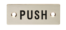 30 X 75mm Push Symbol Sign
