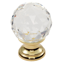 Ftd Crystal Faceted Knob With Finished Base 25mm