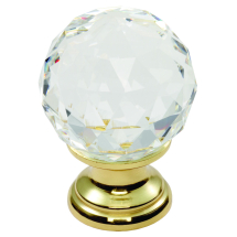 Ftd Crystal Faceted Knob With Finished Base 30mm