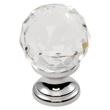 Ftd Crystal Faceted Knob With Finished Base 30mm