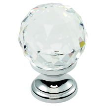 Ftd Crystal Faceted Knob With Finished Base 35mm