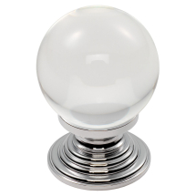 Ftd Crystal Ball Knob With Finished Base 27mm