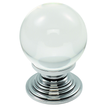 Ftd Crystal Ball Knob With Finished Base 32mm