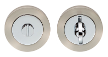 Turn & Release On Concealed Fix Round Rose Satin Nickel/Polished Chrome