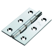 76mm x 50mm x 2.5mm Hinge-Double Stainless Steel Washered Brass But Complete With No 8 Screws