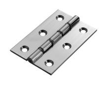 76mm x 50mm x 2mm Hinge - Double Steel Washered Chrome Butt C/W No 8 Cp Screws
