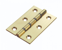76mm x 50mm x 2.5mm Hinge - Double Steel Washered Brass Butt