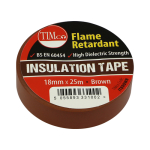 Timco 25m x 18mm PVC Insulation Tape - Brown - 10 Timco 25m x 18mm PVC Insulation Tape - Brown - 10