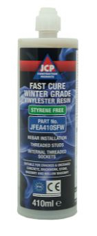 JCP Vinylester Fast Cure, Winter Grade, High Load, Styrene Free Resin - 410ml Grey