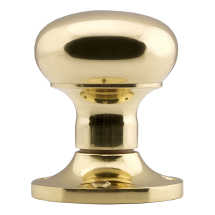 Victorian - Mortice Knob Mushroom (Unsprung) Otl (Polished Brass)